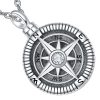 pendentif coffre boussole argent