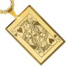 pendentif carte roi or en acier inoxydable