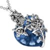 pendentif urne cristal bleu