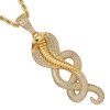 pendentif cobra or zircons