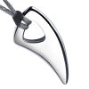 pendentif croc acier inoxydable argenté