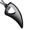 pendentif croc noir en acier inoxydable
