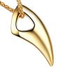 pendentif croc doré en acier inoxydable