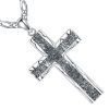 pendentif croix brute argent