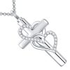 pendentif coffre croix et cœur