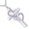 pendentif croix argent et zircons