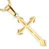 pendentif croix gravée or