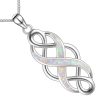pendentif double infini nacre et argent sterling 925
