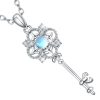 pendentif clé pierre de lune et argent sterling