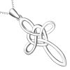 pendentif croix et cœur noué