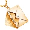 pendentif enveloppe et lettre or
