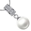 pendentif goutte perle naturelle en argent et zircons