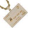 pendentif carte de crédit or et zircons AAA