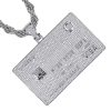 pendentif carte de crédit platine et zircons AAA