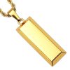 pendentif lingot d'or en acier inoxydable