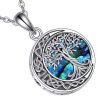 pendentif lune et arbre argent
