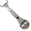 pendentif microphone argent