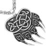 pendentif griffes grizzly en acier inoxydable argenté