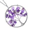pendentif arbre pierres améthyste