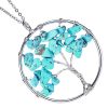 pendentif arbre pierres turquoise