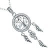 pendentif attrape rêves argent sterling 925 et zircons