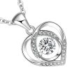 pendentif cœur infini zircon pivotant