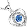 pendentif cœurs zircon pivotant
