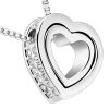 pendentif cœur double argent
